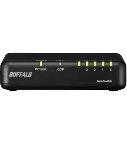 Amazon | BUFFALO Giga対応 5ポート スイッチングHub ブラック LSW3-GT